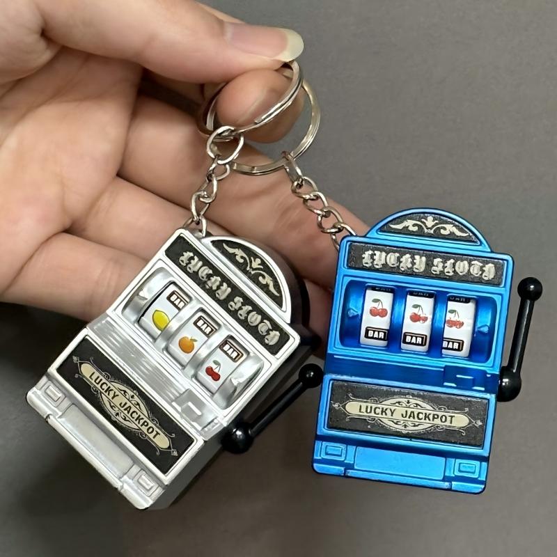 【F】Mini Slot Machine Key Chain - đánh giá và giá Arcade Game Jackpot