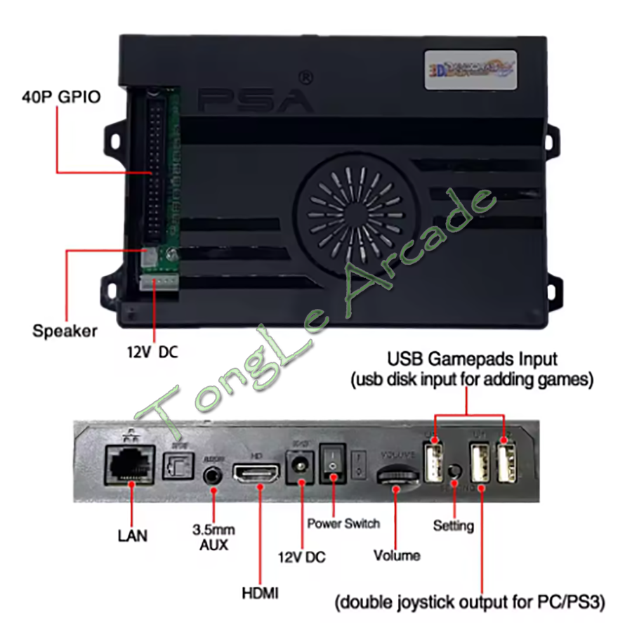 3D WiFi 10888 in 1 Pandora Sag - đánh giá và giá Trackball Controller Arcade