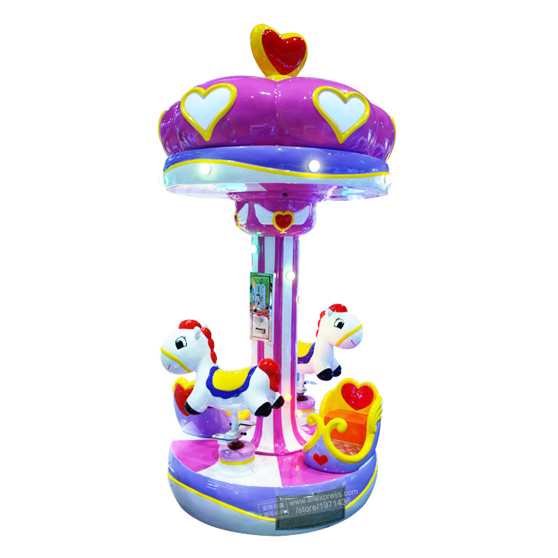 Electric Carousel Horse 3 Pers - đánh giá và giá Coin Operated Kiddie Ride
